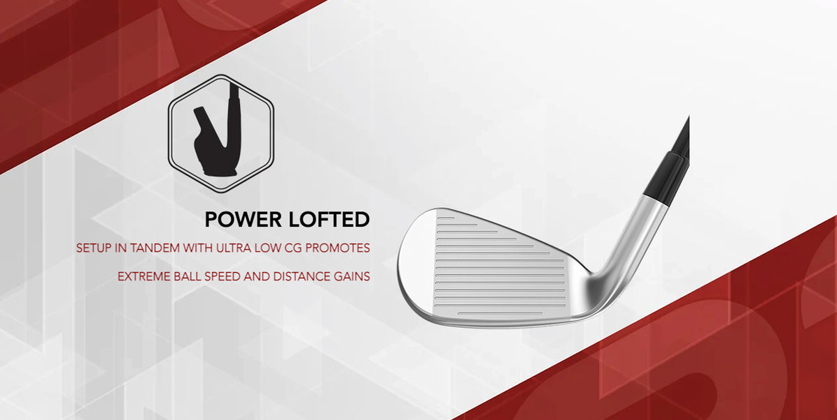 The C523 irons are power lofted which works in tandem with ultra low CG's to promote extreme ball speed and distance gains.