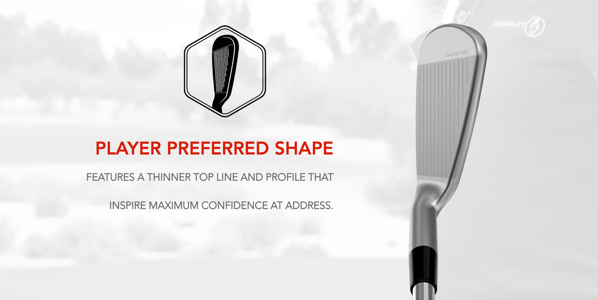 The player preferred of the Tour Edge Exotics C722 irons features a thinner top line to inspire confidence at address.