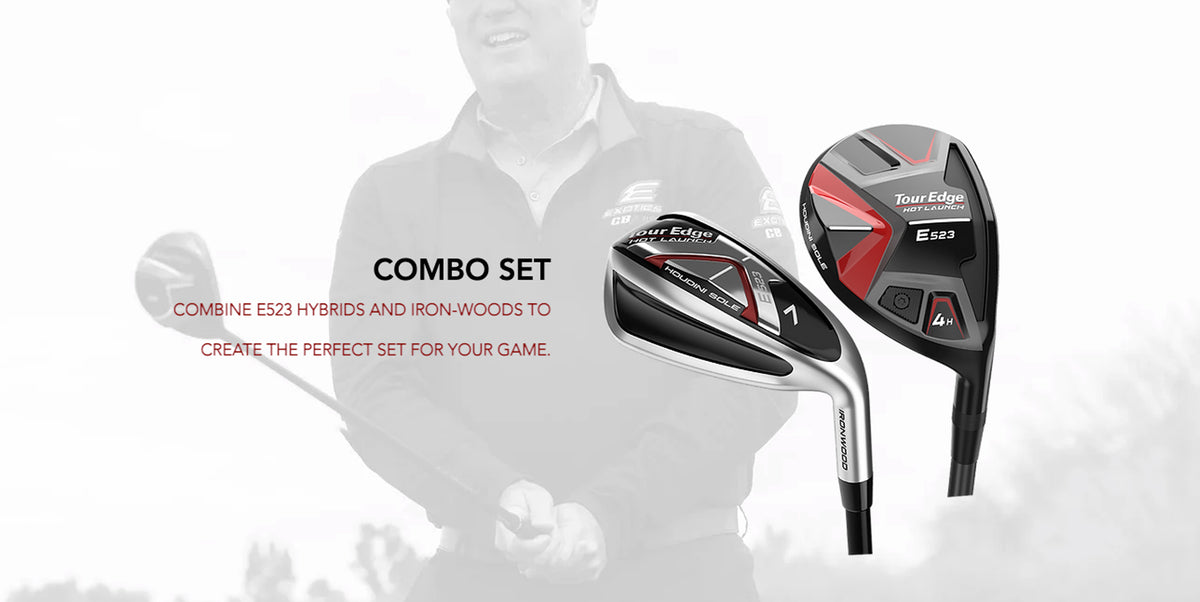 The E523 combo set comes with 2 hybrids and 5 irons