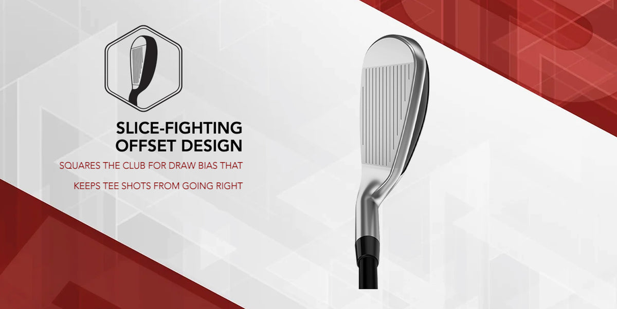 The E523 iron wood features an offset design that helps close the face at impact in order to produce a square face for straighter, more powerful shots.