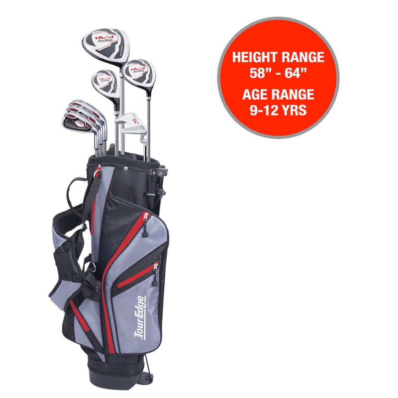 image of tour edge hl-j 9-12 year old packaged golf club set