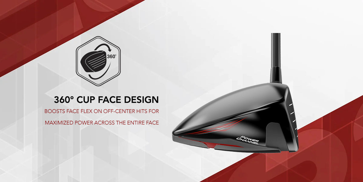 The C523 Driver features 360° cup face technology. This boosts face flex on off center hits for max power across the entire face