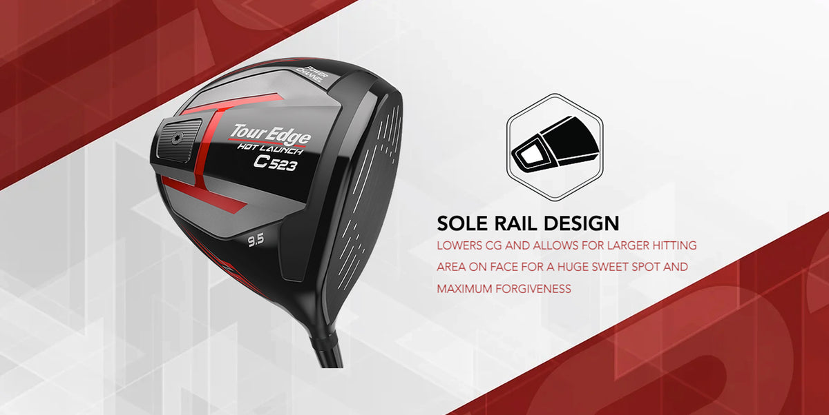 The Hot Launch C523 Driver features an all new sole rail to lower CG and maximize forgiveness
