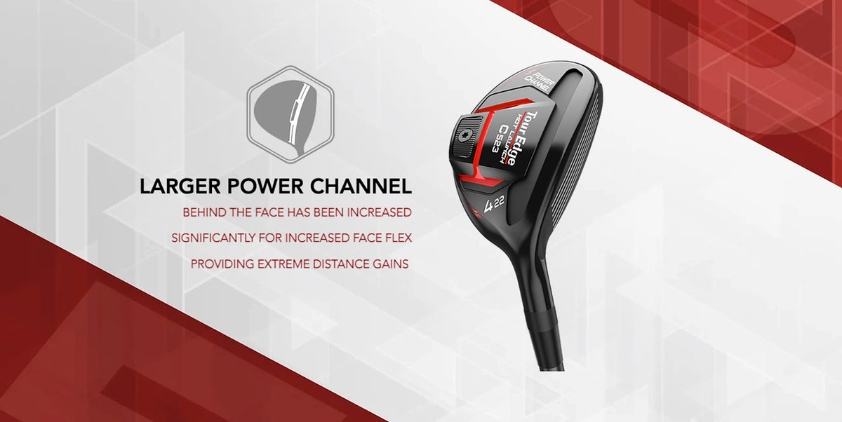 The C523 hybrid features a large power channel behind the face to maximize face flex at impact providing extreme distance gains