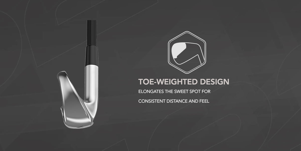 The C523 irons feature a toe weight design which elongates the sweet spot for consistent distance and feel.