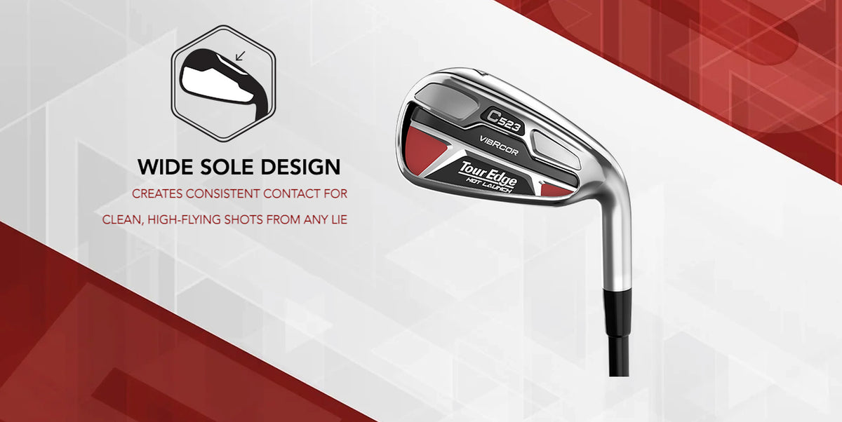 The C523 Irons have a wide sole to help create more consistent contact for clean, high-flying shots