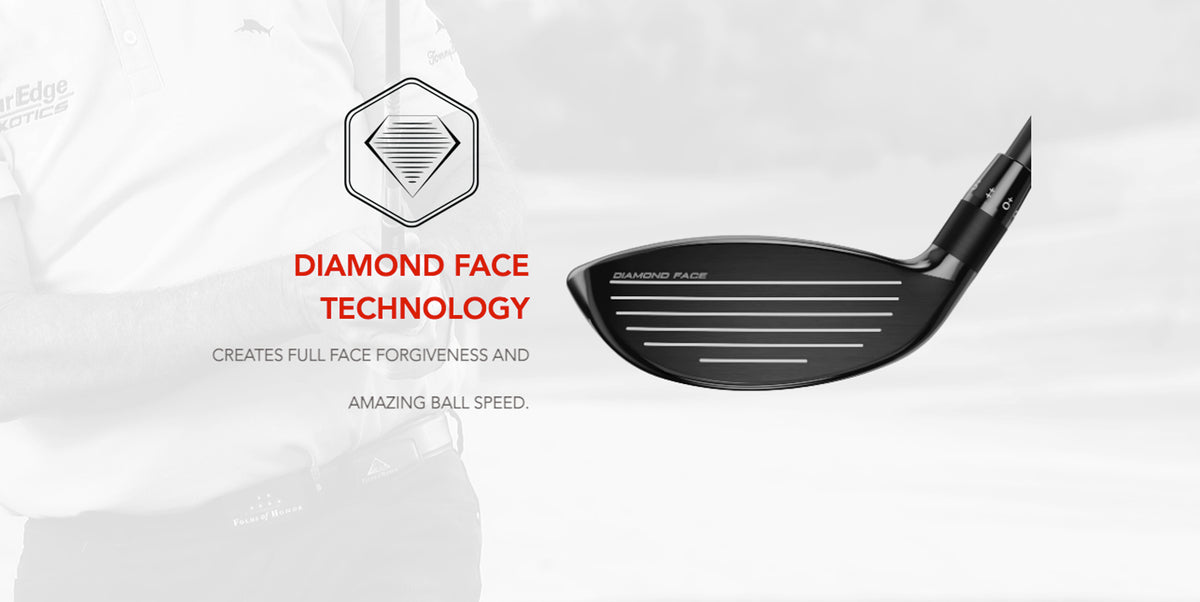 The Tour Edge Exotics C722 Fairway wood features diamond Face Technology. This creates full-face forgiveness and amazing ball speed.