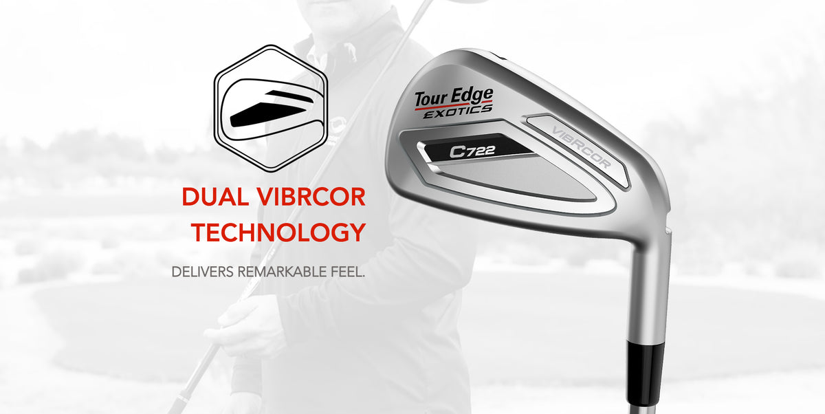 The Tour Edge Exotics 722 Irons feature all-new Dual Vibrcor technology in order to deliver outstanding feel.