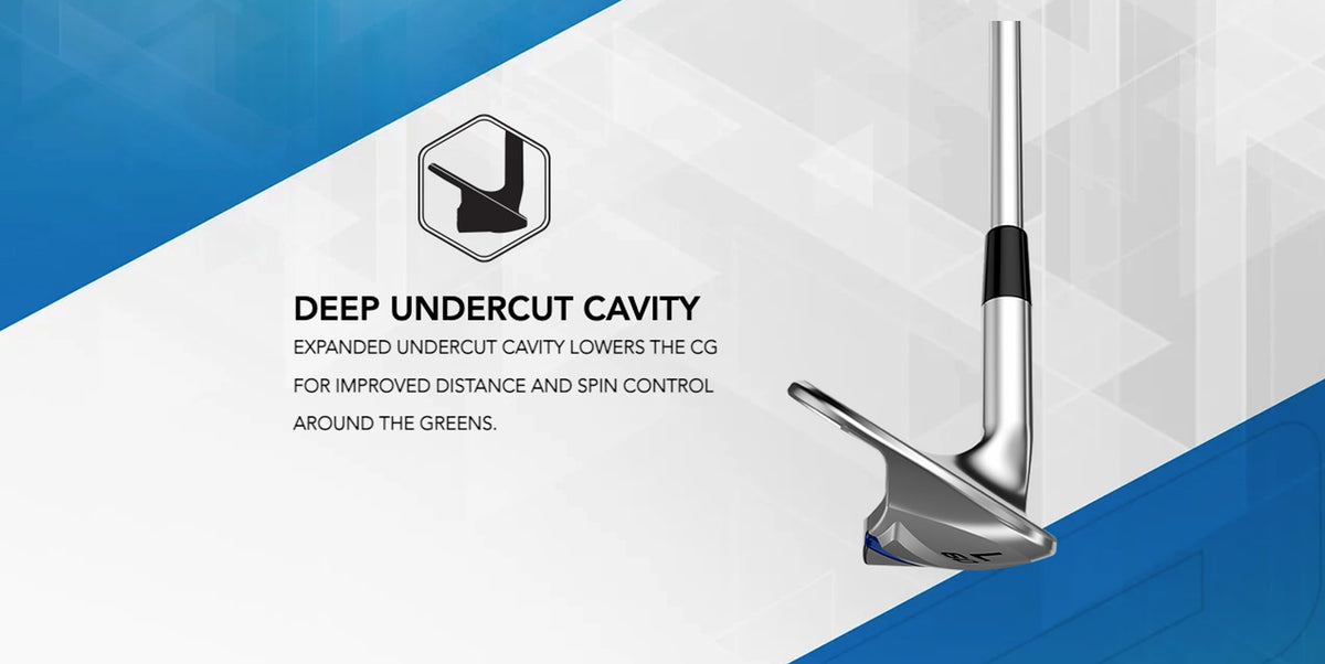 The Tour Edge Hot Launch E522 Wedge feautres a deep undercut cavity. This helps improve launch, distance, and spin control for ultimate performance around the green