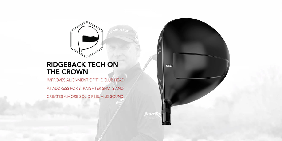 The E523 driver features ridgeback technology to improve alignment of the club and create a more solid feel and sound.