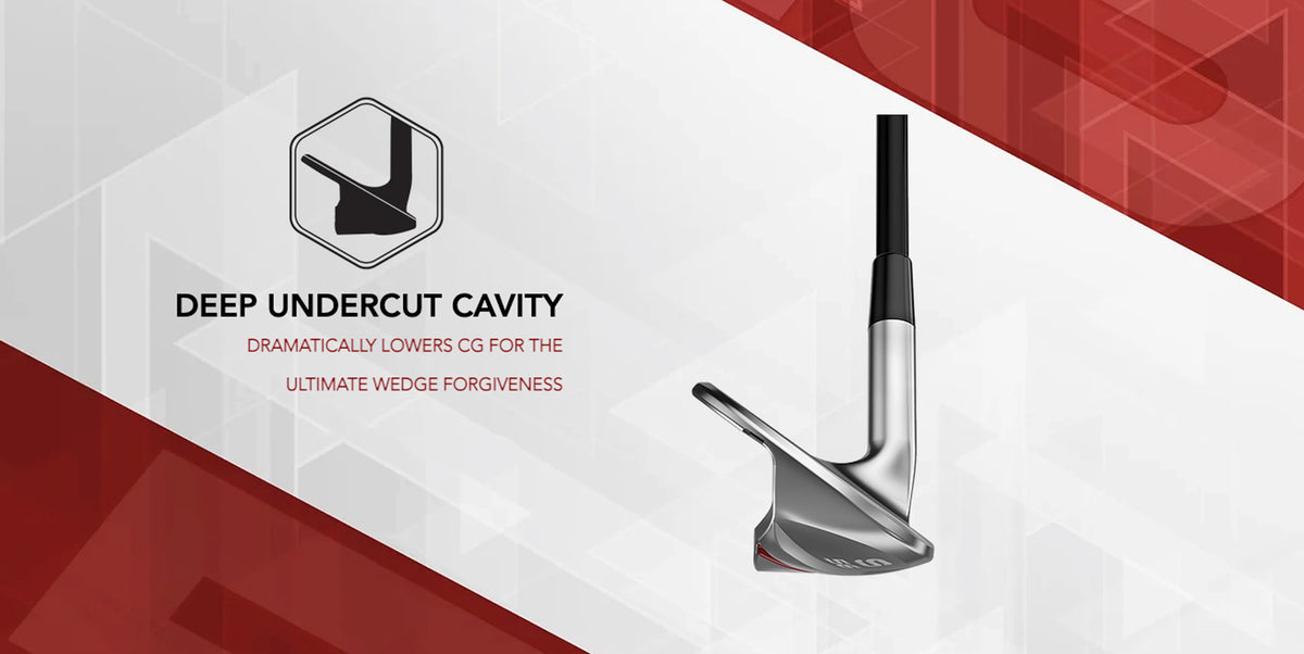 The E523 wedge has a deep undercut cavity to dramatically lower CG for ultimate wedge forgiveness