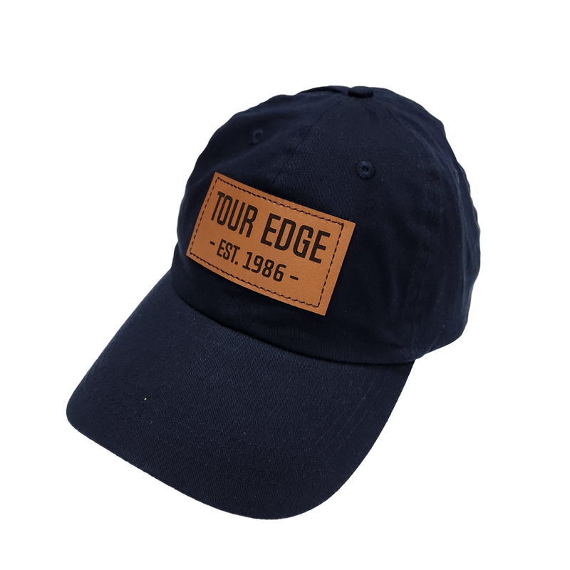 Tour Edge Leather Patch Cap - Navy