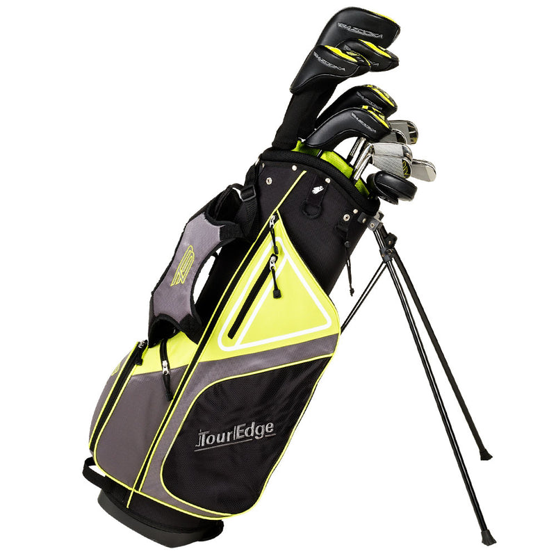 full view of tour edge bazooka 470 complete men's packaged set with stand bag