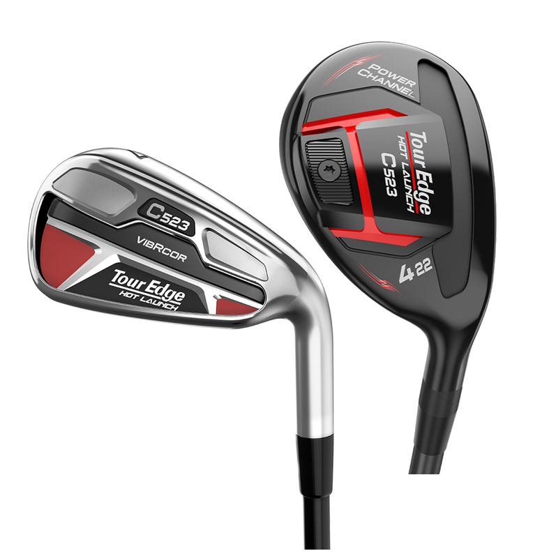 back view of Tour Edge Hot Launch C523 hybrid and iron