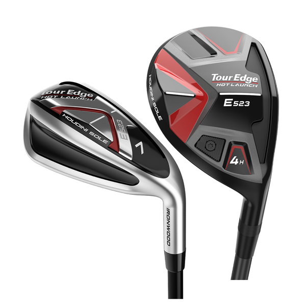 back view of Tour Edge Hot Launch E523 hybrid and iron-wood