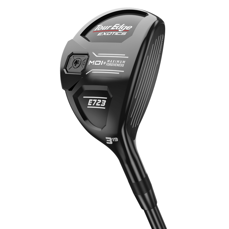 back and face view of Tour Edge Exotics E723 hybrid
