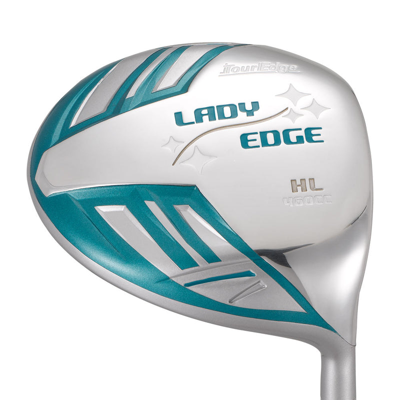 sole view of tour edge lady edge driver turquoise silver