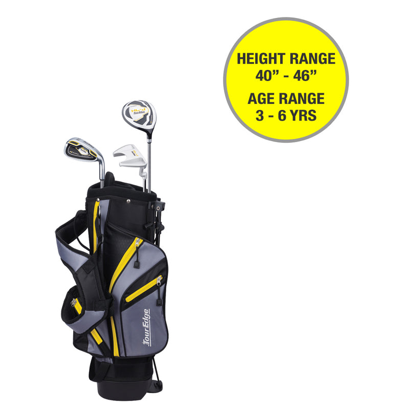 image of tour edge hl-j 3-6 year old packaged golf club set
